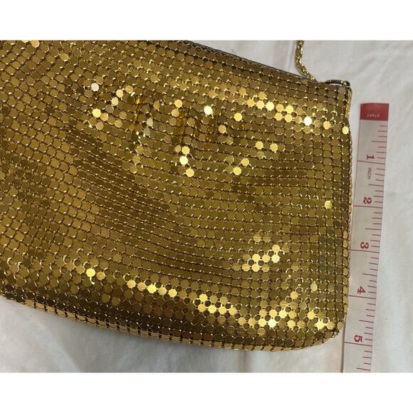 Gold Mesh Chainmail Coin Purse Miniature Handbag with Long Chain NWOT - Picture 7 of 7